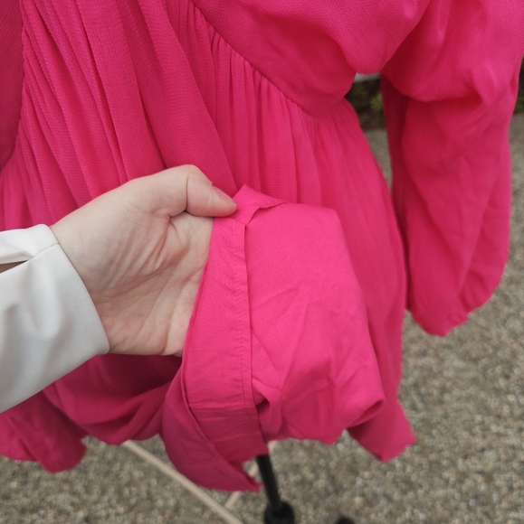 Nwt Letmebe Anthropologie Forever That Girl Sheer Flowy Mini Dress blouse S - Picture 14 of 15